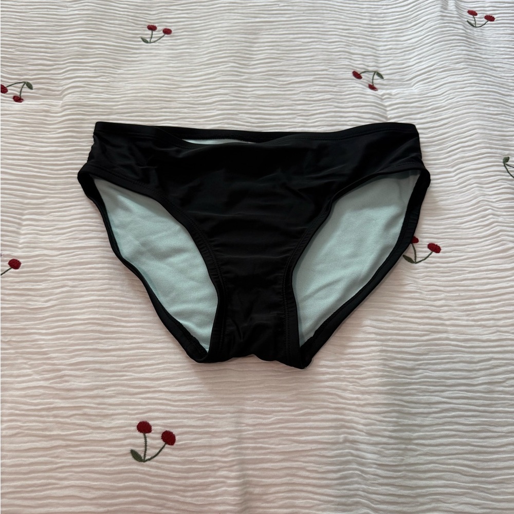 Black and Light Blue Bikini Bottom